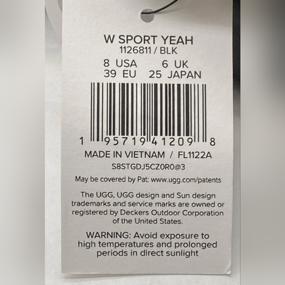 UGG Sport Yeah Water Resistant Slingback Sandals Size 8 NWT MSRP $$59.95 - Picture 8 of 9